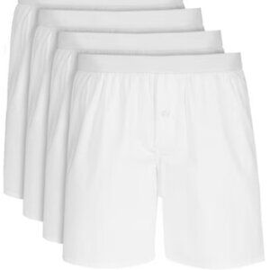 Club Room Men's 4-Pk Cotton Boxers, White, XL 38-40